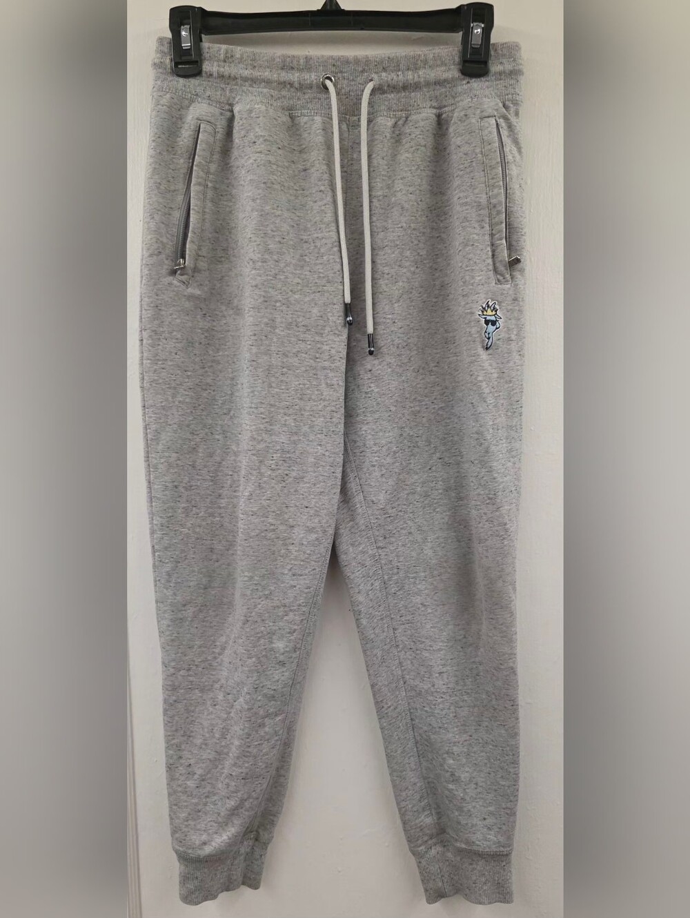 GOAT USA Gray Jogger Sweatpants Men’s Medium Crown Logo Zip Pockets